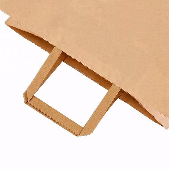 Sacco di carta alimentato a bobina con macchina online con manico piatto e ritorto